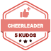 Cheerleader (5 Kudos) badge