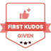 First Kudos Given