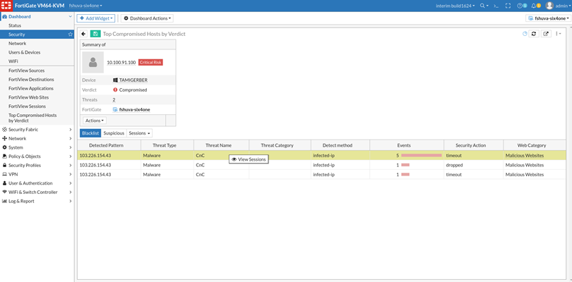 Technical Tip: How to view session information for... - Fortinet Community