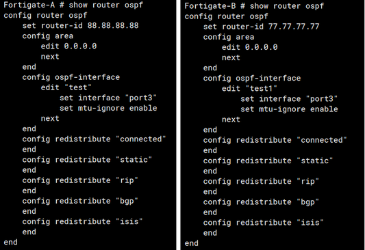 Troubleshooting Tip: Unable To See OSPF Neighbor: ... - Fortinet Community