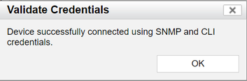 Figure 4. Credential Configuration confirmation.