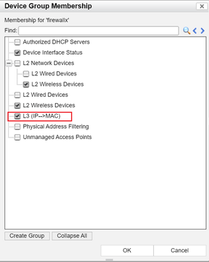 Figure 7. Group membership for Network Inventory Devices.