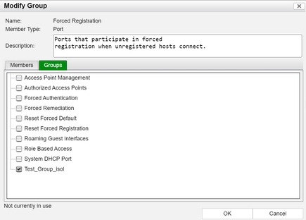 Figure 10. Add custom groups to the 'Forced Registration' system group.