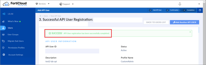 Technical Tip: How to create an IAM API user and g... - Fortinet Community