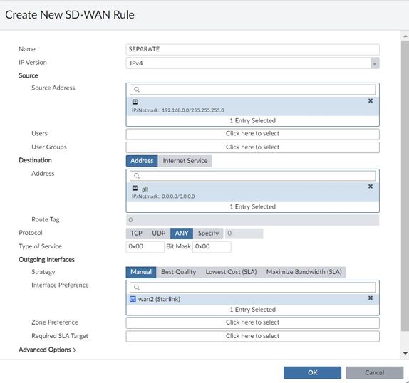 SD-WAN Rule