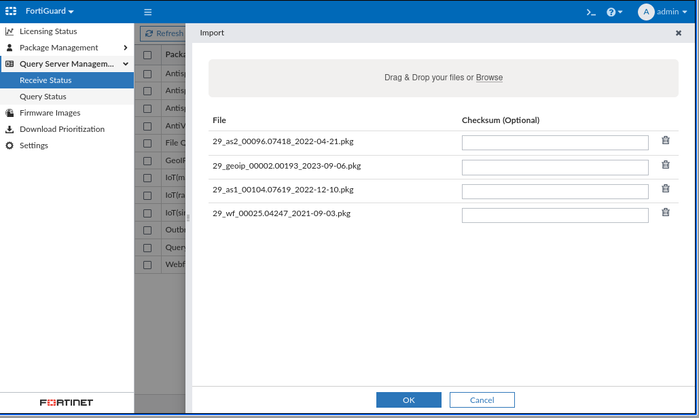 Upload the Query DB and click on OK