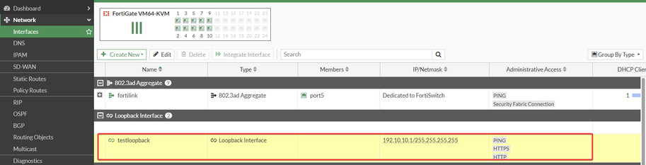 Technical Tip: How To Create Loopback Interface On... - Fortinet Community