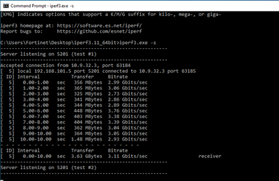 Technical Tip: Create a public iPerf server to tes... - Fortinet Community