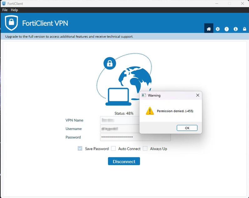 VPN still failing :(
