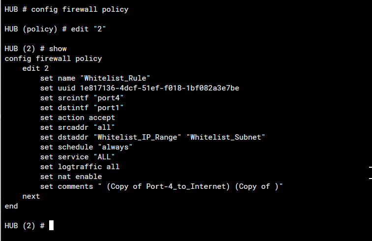 Technical Tip: How to configure Whitelist firewall... - Fortinet Community