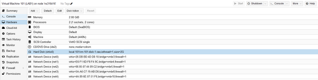 Proxmox Hardware Settings without Additional Disk