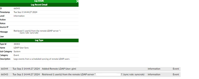 Figure 3. User imported on FortiAuthenticator