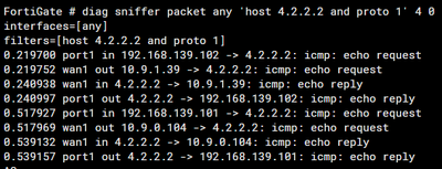 In this example, APPS1 is matching the APPS-OUT policy and APPS2 is matching the LAN-OUT policy. APPS2 has the default source NAT to FortiGate's wan1 ip.