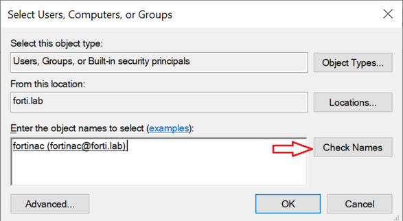 Figure 3. Add the user account to delegate control.