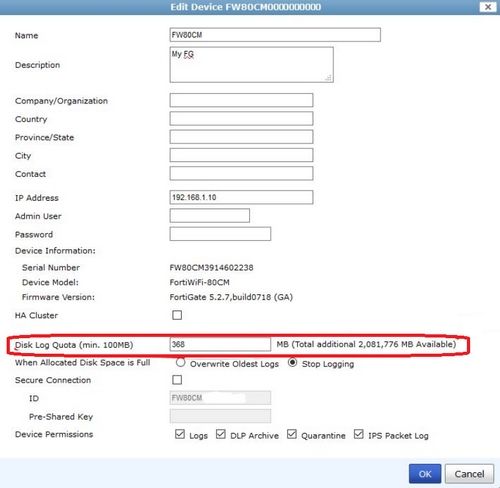 Technical Note: FortiAnalyzer disk quota allocatio... - Fortinet Community