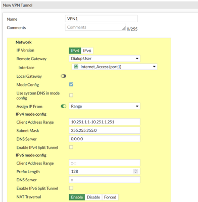 DNS configuration in existing IPSEC tunnel.