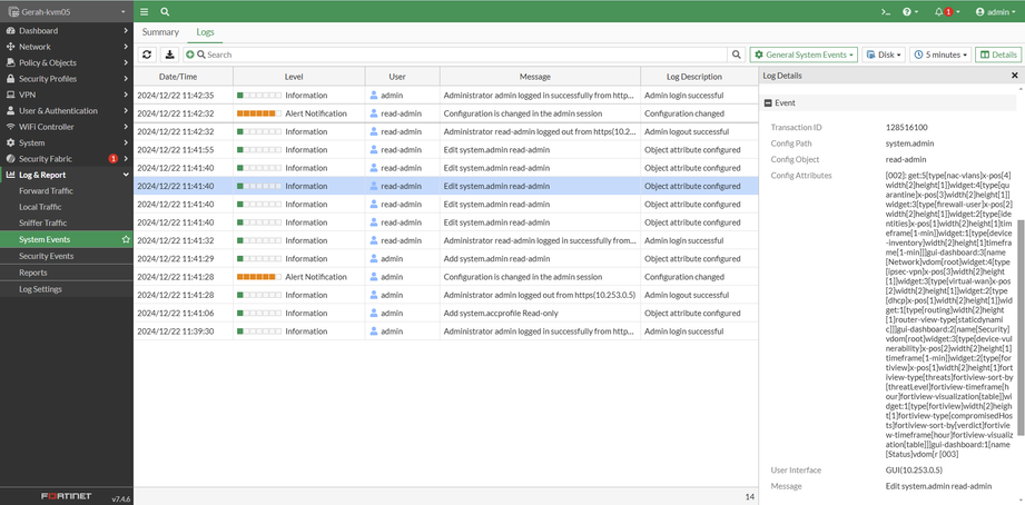 System event with Object-attribute configured by a super_admin_readonly profile