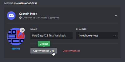 webhook creation