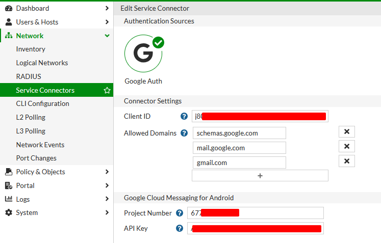 FortiNAC Service Connector