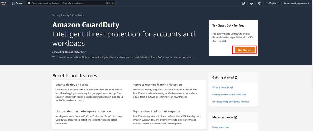GuardDuty Homepage
